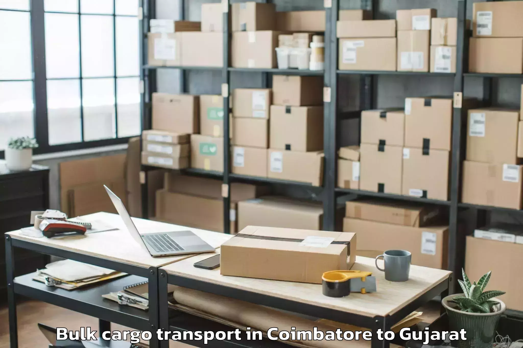 Book Coimbatore to Gandhinagar Bulk Cargo Transport